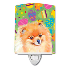 Load image into Gallery viewer, Pomeranian Easter Eggtravaganza Ceramic Night Light LH9440CNL
