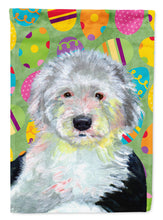 Load image into Gallery viewer, Old English Sheepdog Easter Eggtravaganza Garden Flag - Outdoor Decorative Yard Flag