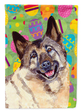 Load image into Gallery viewer, Norwegian Elkhound Easter Eggtravaganza Flag Canvas House Size