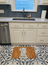 Load image into Gallery viewer, White Great Dane Wipe your Paws Machine Washable Memory Foam Mat LH9444RUG