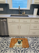 Load image into Gallery viewer, Fawn Pug Wipe your Paws Machine Washable Memory Foam Mat LH9456RUG