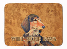 Load image into Gallery viewer, Longhair Chocolate Dachshund Wipe your Paws Machine Washable Memory Foam Mat LH9460RUG