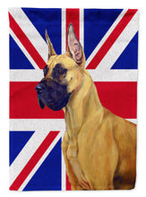 Load image into Gallery viewer, Great Dane with English Union Jack British Flag Flag Canvas House Size LH9464CHF