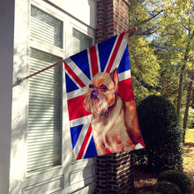 Load image into Gallery viewer, Brussels Griffon with English Union Jack British Flag Flag Canvas House Size LH9466CHF