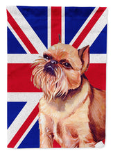 Load image into Gallery viewer, Brussels Griffon with English Union Jack British Flag Garden Flag – Decorative Outdoor Yard Flag LH9466GF