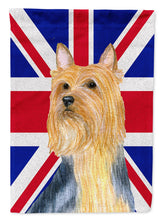 Load image into Gallery viewer, Silky Terrier with English Union Jack British Flag Garden Flag - Outdoor Decorative Yard Flag LH9468GF