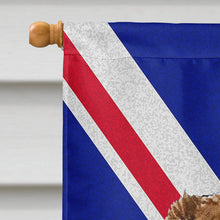Load image into Gallery viewer, Australian Shepherd with English Union Jack British Flag Flag Canvas House Size LH9470CHF