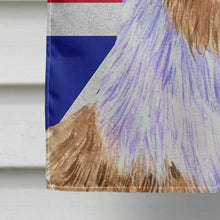 Load image into Gallery viewer, Australian Shepherd with English Union Jack British Flag Flag Canvas House Size LH9470CHF
