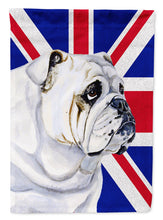 Load image into Gallery viewer, English Bulldog with English Union Jack British Flag Flag Canvas House Size LH9471CHF