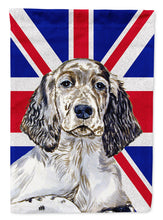 Load image into Gallery viewer, English Setter with English Union Jack British Flag Flag Canvas House Size LH9474CHF