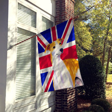 Load image into Gallery viewer, Whippet with English Union Jack British Flag Flag Canvas House Size LH9480CHF