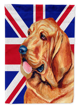 Load image into Gallery viewer, Bloodhound with English Union Jack British Flag Garden Flag - Outdoor Decorative Yard Flag