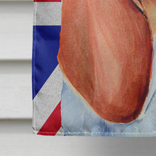 Load image into Gallery viewer, Basset Hound with English Union Jack British Flag Flag Canvas House Size LH9484CHF