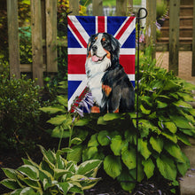 Load image into Gallery viewer, Bernese Mountain Dog with English Union Jack British Flag Garden Flag - Outdoor Decorative Yard Flag