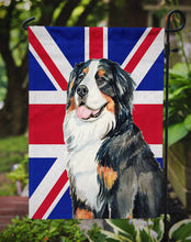 Load image into Gallery viewer, Bernese Mountain Dog with English Union Jack British Flag Garden Flag - Outdoor Decorative Yard Flag