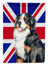 Load image into Gallery viewer, Bernese Mountain Dog with English Union Jack British Flag Garden Flag - Outdoor Decorative Yard Flag