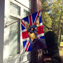 Load image into Gallery viewer, Min Pin with English Union Jack British Flag Flag Canvas House Size LH9487CHF