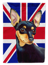 Load image into Gallery viewer, Min Pin with English Union Jack British Flag Flag Canvas House Size LH9487CHF
