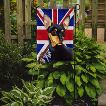 Load image into Gallery viewer, Min Pin with English Union Jack British Flag Garden Flag - Outdoor Decorative Yard Flag LH9487GF