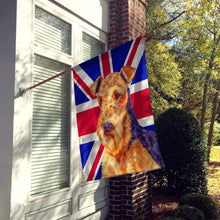 Load image into Gallery viewer, Airedale with English Union Jack British Flag Flag Canvas House Size LH9488CHF
