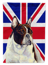 Load image into Gallery viewer, French Bulldog with English Union Jack British Flag Flag Canvas House Size LH9489CHF