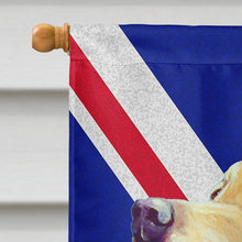 Load image into Gallery viewer, Labrador with English Union Jack British Flag Flag Canvas House Size LH9490CHF