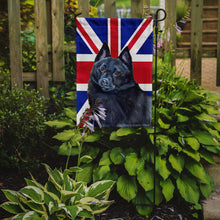 Load image into Gallery viewer, Schipperke with English Union Jack British Flag Garden Flag - Outdoor Decorative Yard Flag LH9491GF