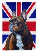 Load image into Gallery viewer, French Bulldog with English Union Jack British Flag Garden Flag - Outdoor Decorative Yard Flag