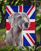 Load image into Gallery viewer, Weimaraner with English Union Jack British Flag Garden Flag - Outdoor Decorative Yard Flag LH9493GF