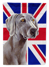 Load image into Gallery viewer, Weimaraner with English Union Jack British Flag Garden Flag - Outdoor Decorative Yard Flag LH9493GF