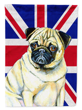 Load image into Gallery viewer, Pug with English Union Jack British Flag Flag Canvas House Size LH9494CHF