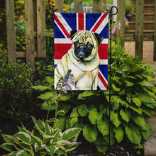Load image into Gallery viewer, Pug with English Union Jack British Flag Garden Flag - Outdoor Decorative Yard Flag