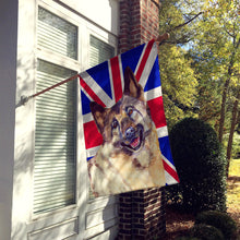 Load image into Gallery viewer, Norwegian Elkhound with English Union Jack British Flag Flag Canvas House Size LH9495CHF