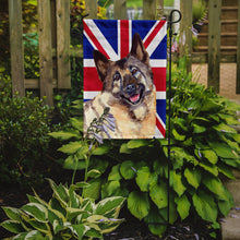 Load image into Gallery viewer, Norwegian Elkhound with English Union Jack British Flag Garden Flag - Outdoor Decorative Yard Flag
