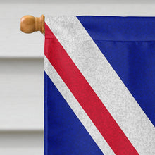 Load image into Gallery viewer, Pomeranian with English Union Jack British Flag Flag Canvas House Size LH9498CHF