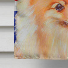 Load image into Gallery viewer, Pomeranian with English Union Jack British Flag Flag Canvas House Size LH9498CHF