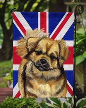 Load image into Gallery viewer, Tibetan Spaniel with English Union Jack British Flag Garden Flag - Outdoor Decorative Yard Flag LH9499GF