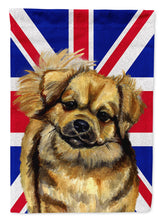 Load image into Gallery viewer, Tibetan Spaniel with English Union Jack British Flag Garden Flag - Outdoor Decorative Yard Flag LH9499GF