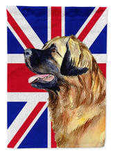 Load image into Gallery viewer, Leonberger with English Union Jack British Flag Flag Canvas House Size LH9500CHF
