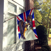 Load image into Gallery viewer, Papillon with English Union Jack British Flag Flag Canvas House Size LH9503CHF