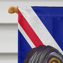 Load image into Gallery viewer, Papillon with English Union Jack British Flag Flag Canvas House Size LH9503CHF