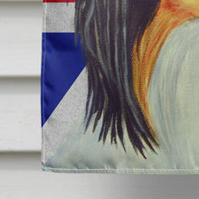 Load image into Gallery viewer, Papillon with English Union Jack British Flag Flag Canvas House Size LH9503CHF