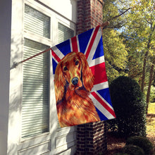 Load image into Gallery viewer, Irish Setter with English Union Jack British Flag Flag Canvas House Size LH9504CHF