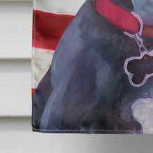 Load image into Gallery viewer, Black Great Dane Puppy USA Patriotic American Flag Flag Canvas House Size LH9544CHF