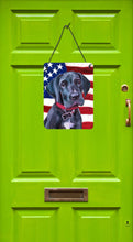 Load image into Gallery viewer, Black Great Dane Puppy USA Patriotic American Flag Wall or Door Hanging Prints LH9544DS1216