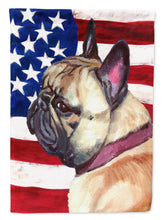 Load image into Gallery viewer, French Bulldog Frenchie USA Patriotic American Flag Flag Canvas House Size LH9545CHF