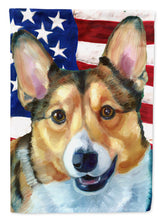Load image into Gallery viewer, Corgi USA Patriotic American Flag Flag Canvas House Size LH9546CHF