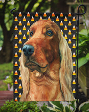 Load image into Gallery viewer, Irish Setter Candy Corn Halloween Garden Flag - Outdoor Decorative Yard Flag