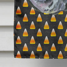 Load image into Gallery viewer, Black Great Dane Candy Corn Halloween Flag Canvas House Size LH9550CHF