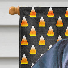 Load image into Gallery viewer, Black Great Dane Puppy Candy Corn Halloween Flag Canvas House Size LH9551CHF